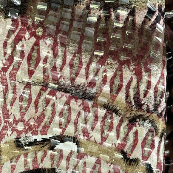 Misook Jacket Size Small Zip Front Animal Print Shiny Collar Artsy Exclusively - Picture 6 of 8